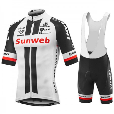 Tenue Cycliste et Cuissard à Bretelles Femme 2018 Team Sunweb  N001